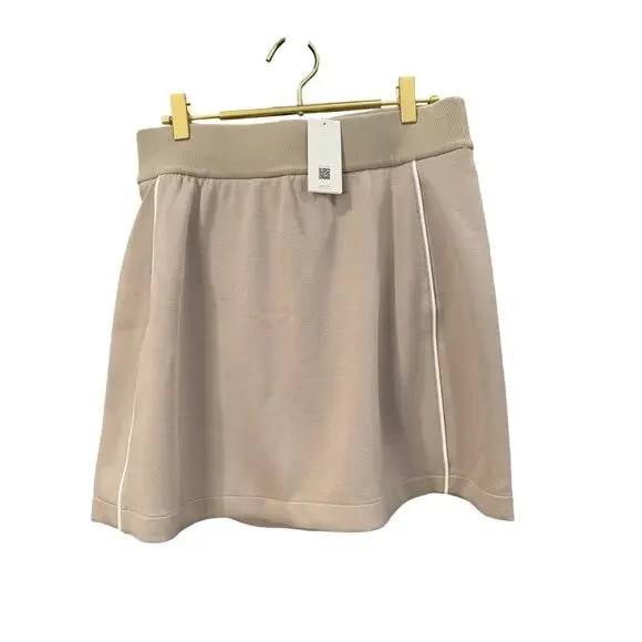 SPANX AirPique Skort Ashwood Beige White Piping NWT Large - Picture 2 of 10